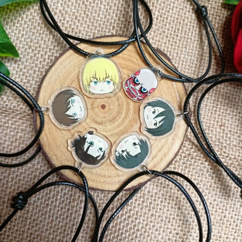CANDIESHOP - Gelang/Bracelet ATTACK ON TITAN | AOT | Levi Mikasa Eren | Anime Fanmerch | Gelang Anim