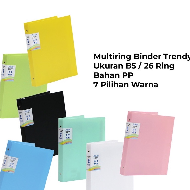 

Stock banyak Bantex Binder Trendy B5 26 Ring Warna Pastel WPJ