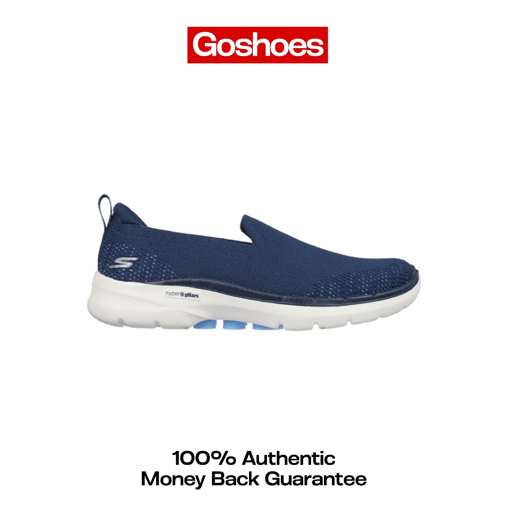 Sepatu Wanita Skechers GOWalk Go Walk 6 Navy Blue 124572/NVLB ORIGINAL