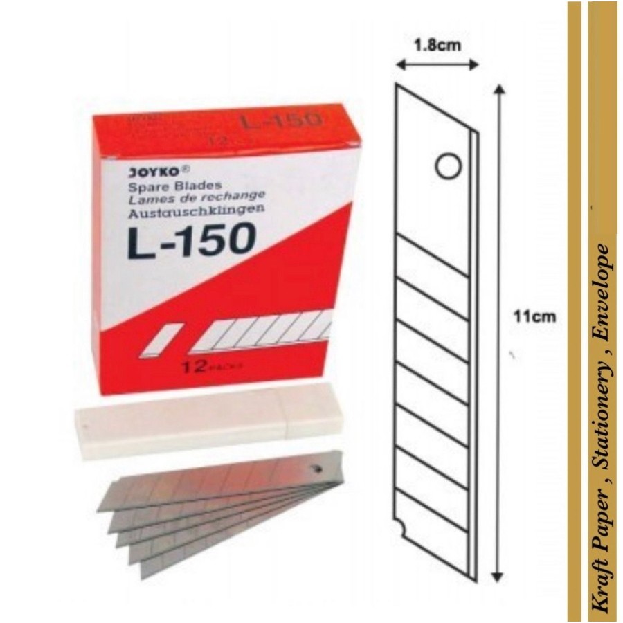 

Cutter Blade Refill Isi Pisau Pemotong Joyko L-150 12 Tube 5 Pcs