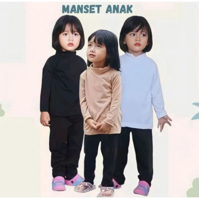 MANSET ANAK POLOS PANJANG | MANSET POLOS ANAK USIA 3-15 TAHUN | MANSET POLOS TANGAN PANJANG ANAK | M