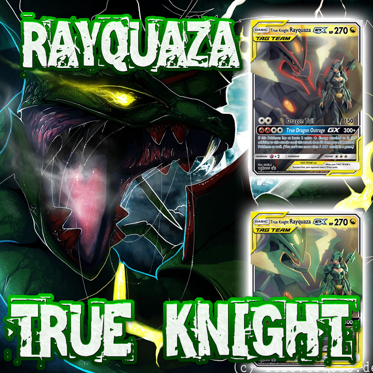 KARTU POKEMON TCG HOLOGRAM ENGLISH VERSION SPECIAL - TRUE KNIGHT RAYQUAZA