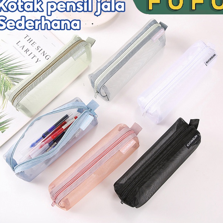 

Ready stock FUFU Kotak pensil tempat pensil tempat pensil nilon tempat pensil dapat di cuci tempat pensil simple