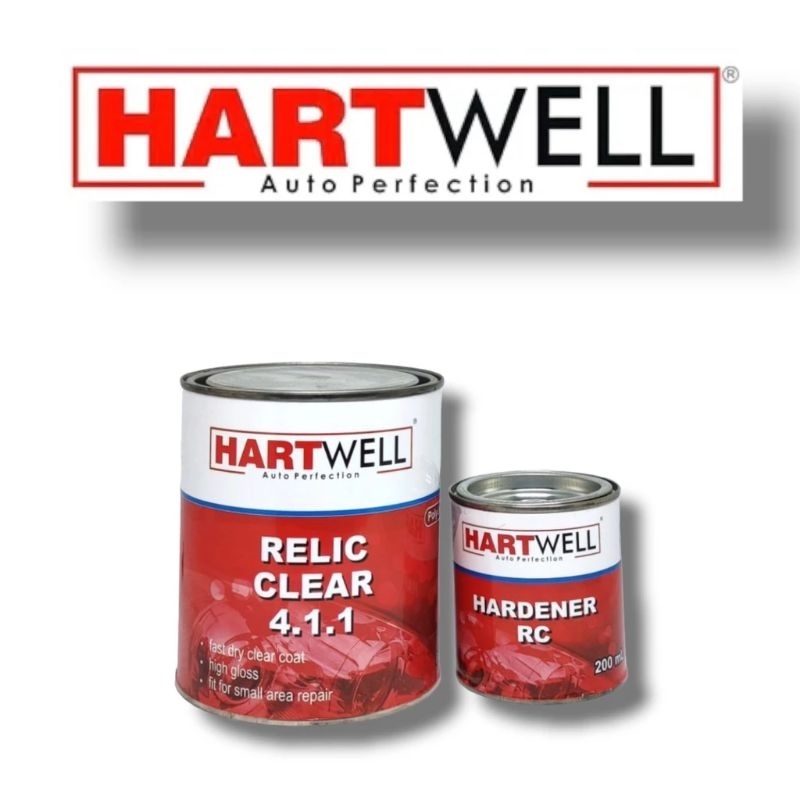 PERNIS VARNISH CLEAR HARTWELL 250 ML 2 KOMPONEN SET DENGAN HARDENER - Toko Cat Naila