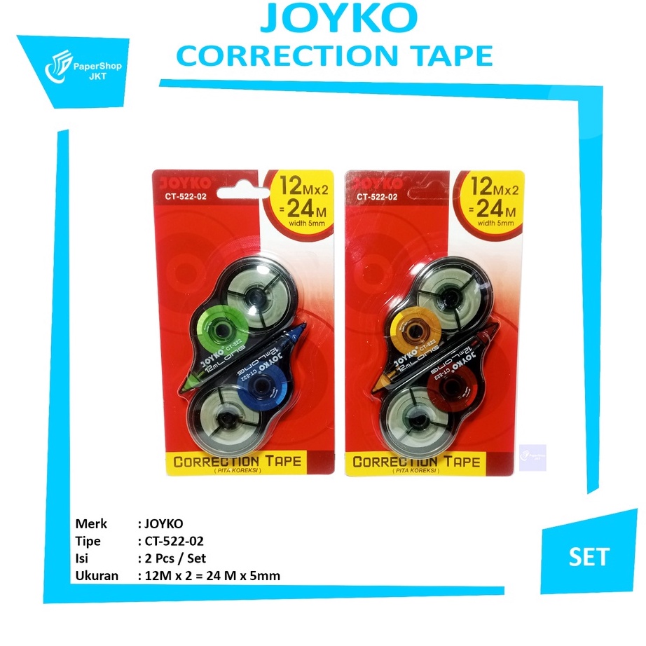 

Harga Murah JOYKO Correction Tape CT5222 Set
