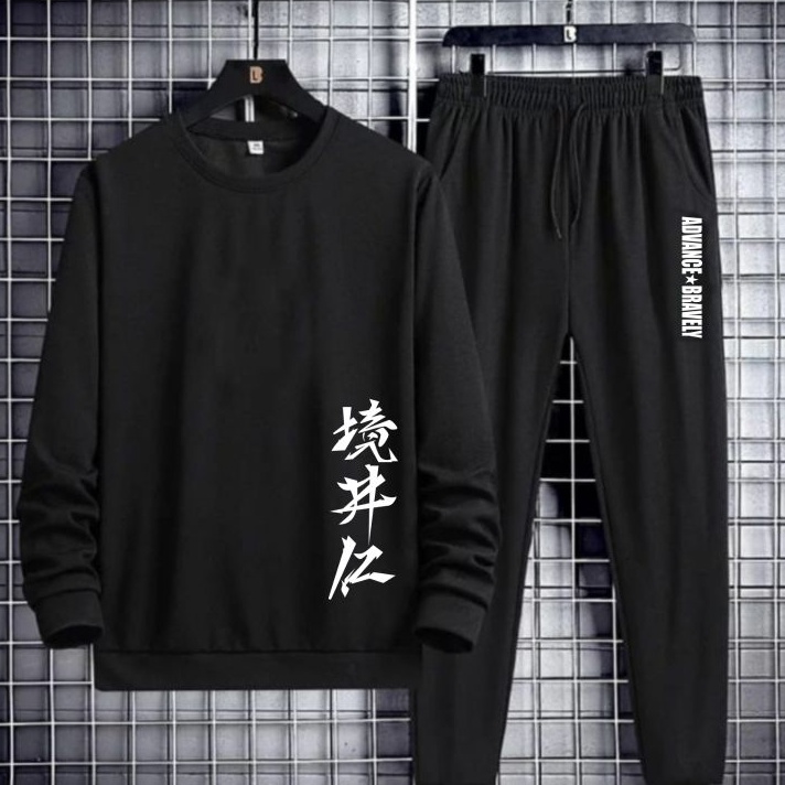 BestSeller Baju Setelan Atasan Pria NEW KANJI Pria Dewasa  Setelan Outfit  Setelan Celana Joger  Set