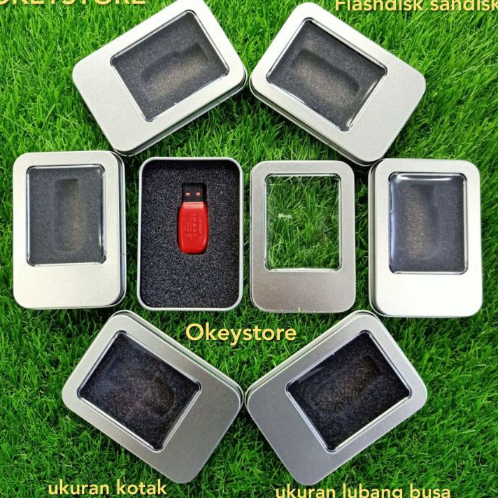 kotak kaleng flashdisk sandisk cruzer ade