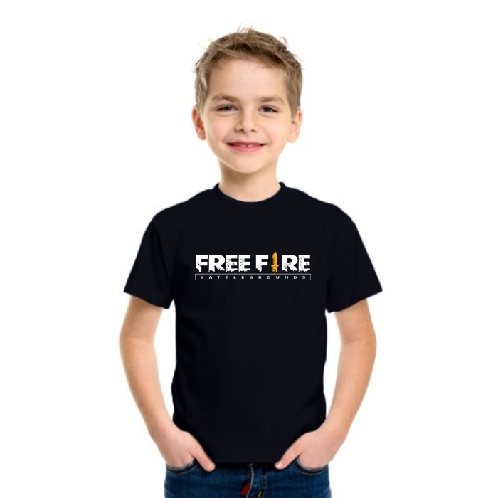 Atasan Kaos FREEFIRE Anak laki-laki Lengan Pendek Bahan Katun Adem Untuk Anak Usia 1-12 Tahun / Fash