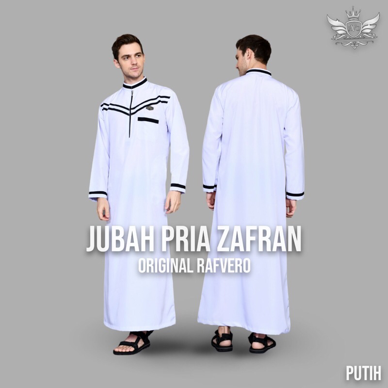 Gamis Pria - Gamis Laki Laki Dewasa - Jubah Pria - Gamis Putih Pria - Jubah Zafran Remaja Dewasa