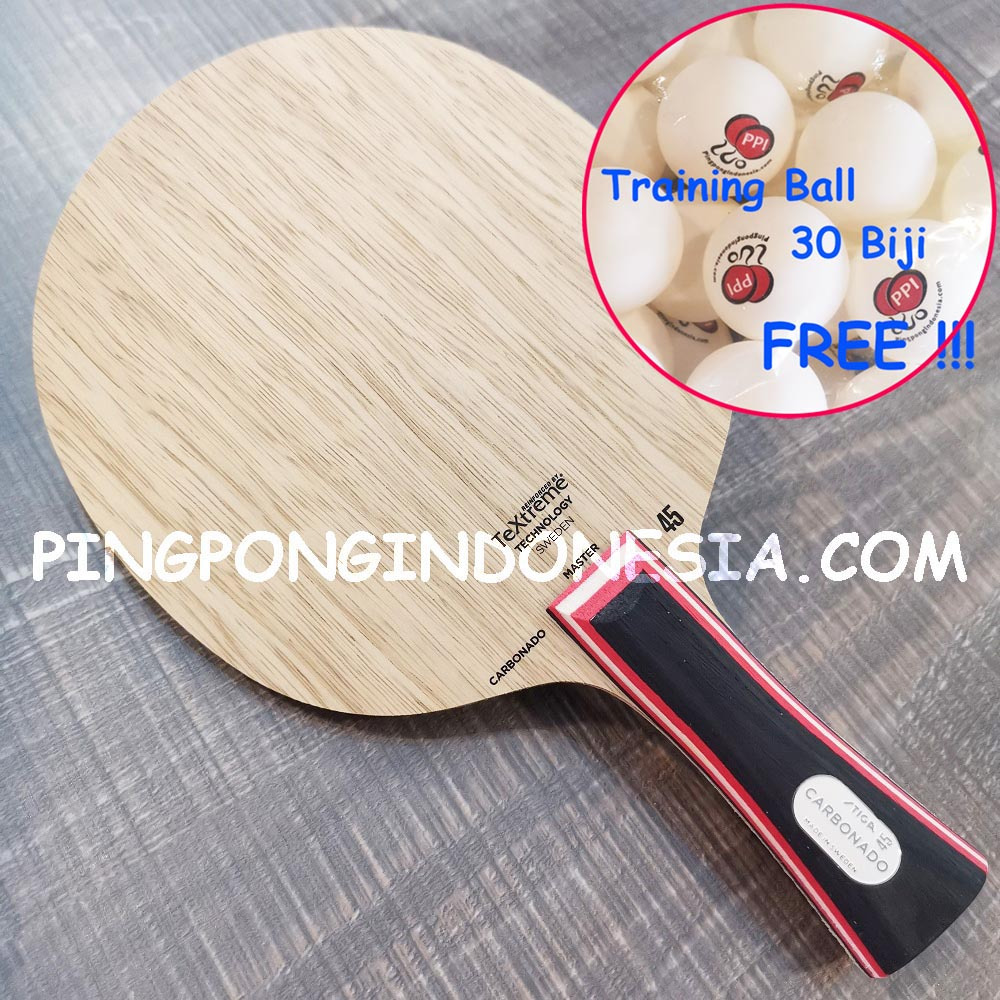 Stiga Carbonado 45 JTTAA - Blade Kayu Pingpong Tenis Meja Bet Bat