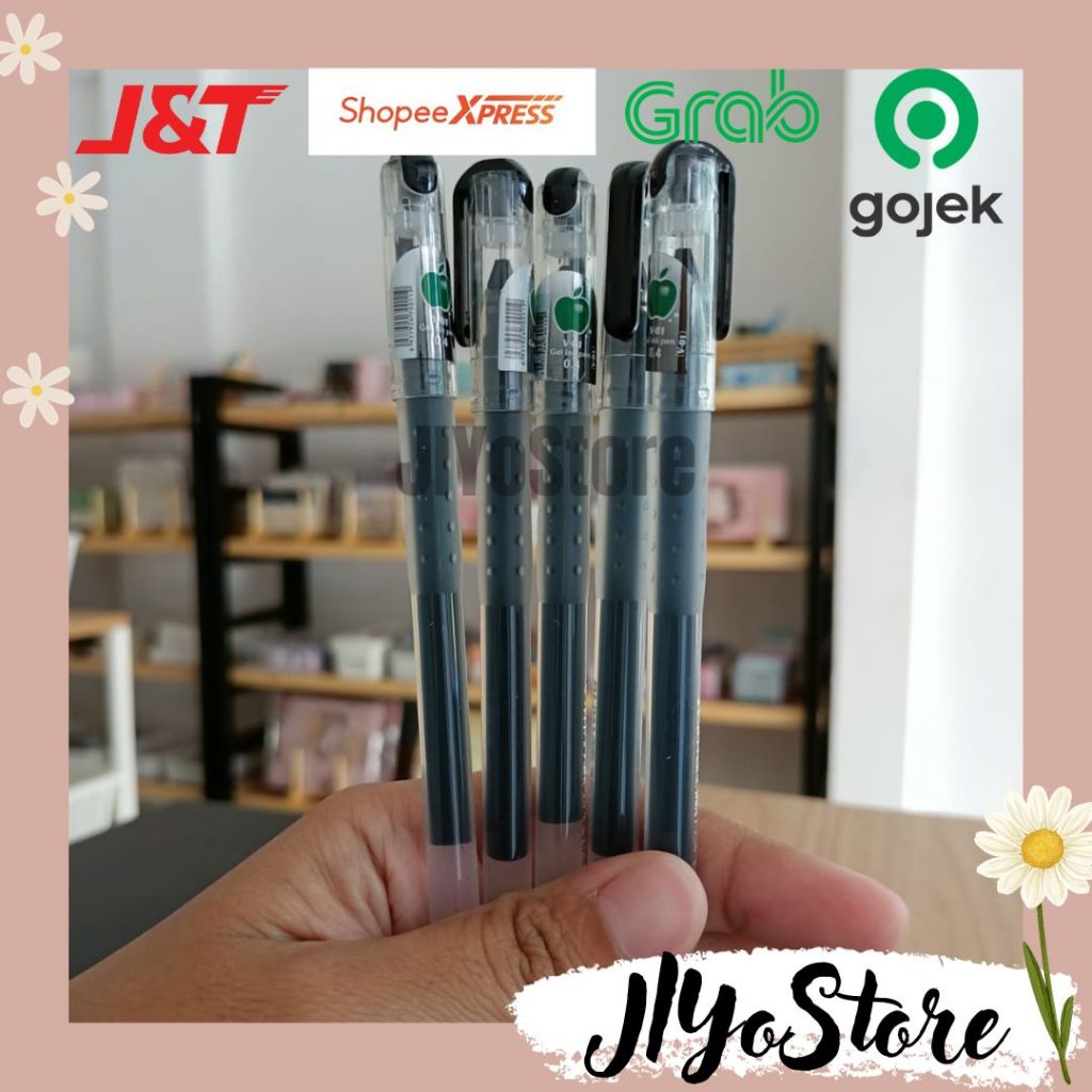 

Ecer 1pcs Pena Pulpen Bolpen Gel Tinta Hitam Alat Tulis Peralatan ATK Sekolah Kantor Aesthetic