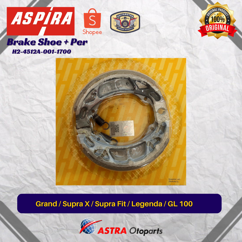 KAMPAS REM BELAKANG + PER ASPIRA GRAND SUPRA X LAMA SUPRA FIT LEGENDA GL 100 CDI PLATINA