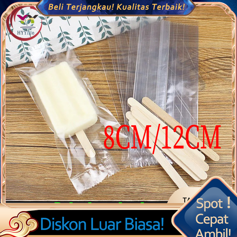 100Pcs Loli Kantong Es Kantong Cetakan Es Krim Tas Es