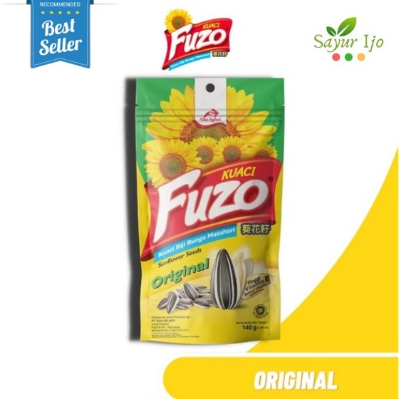 

Kuaci Fuzo ORIGINAL Dua Kelinci 140 Gram / Pack Sunflower Seeds Biji Bunga Matahari Snack Cemilan Instant