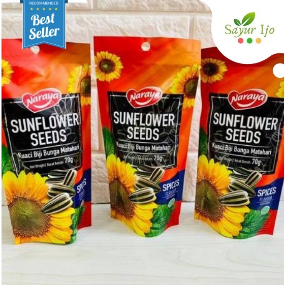 

NARAYA Kuaci Spices 70 Gram Sunflower Seeds Rempah Biji Bunga Matahari Snack Cemilan Instant