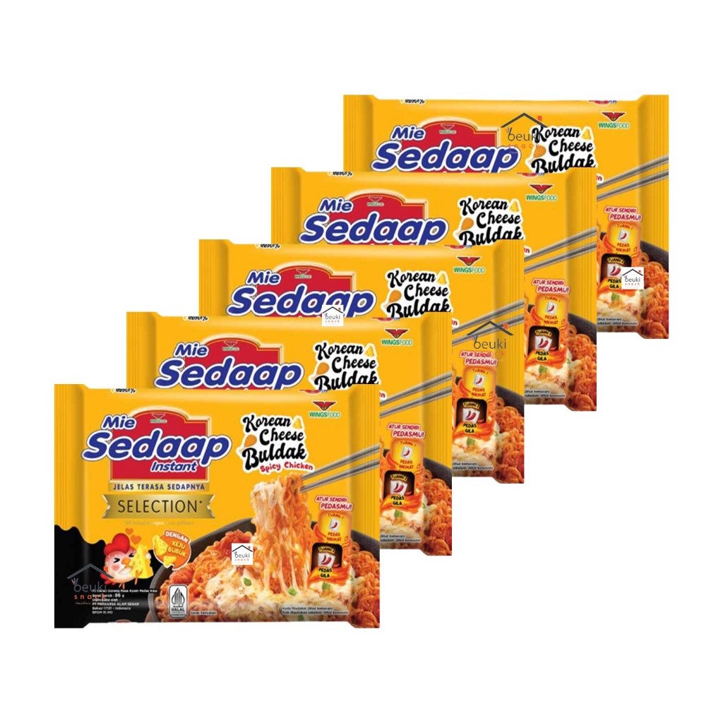 

5PCS Mie Sedaap Selection Goreng Korean Cheese Buldak
