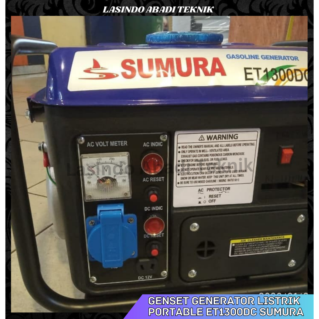 Genset Generator Listrik Portable 650 VA ET 1300 DC ET1300DC Sumura