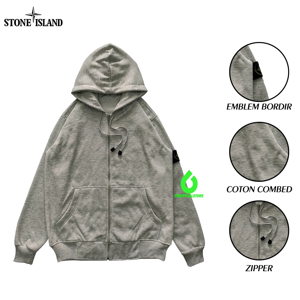 Swetershirt hoodie stone Island Zipper premium