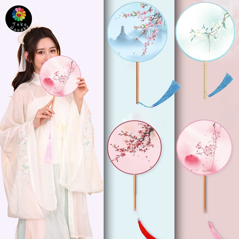 Kipas Kain Oriental Premium Kipas Kain Bulat Premium Kipas Sangjit Kipas Imlek