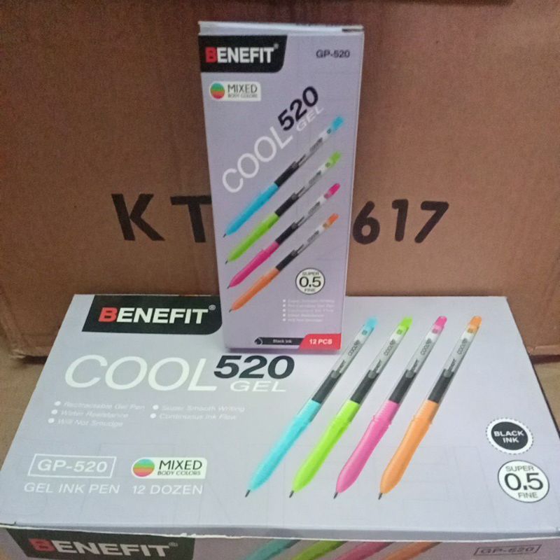 

pulpen benefit cool 520 GEL super 0,5 fine black / pcs
