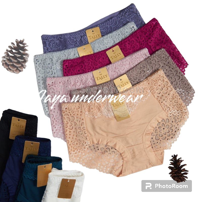 CELANA DALAM TALLY ART 535 FULL RENDA BAHAN KATUN