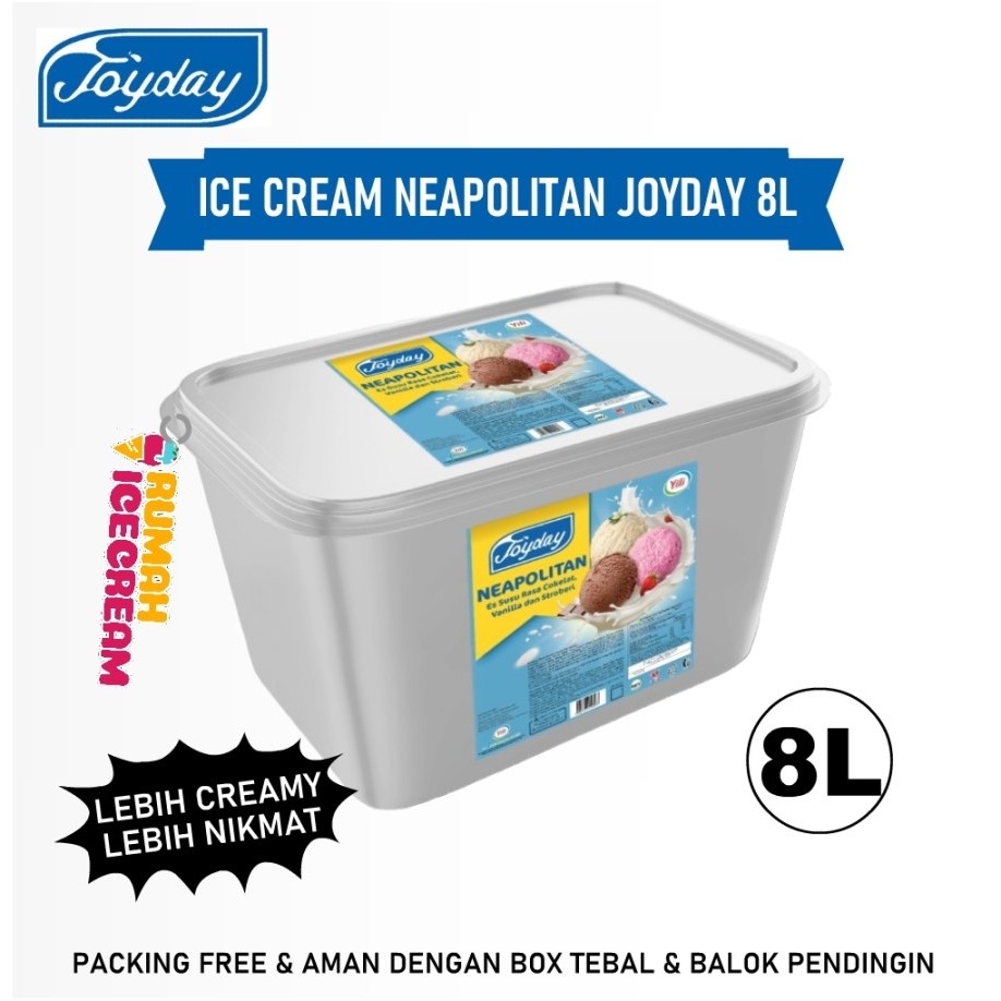 

Ice Cream / Es Krim joyday Neapolitan 8 Liter