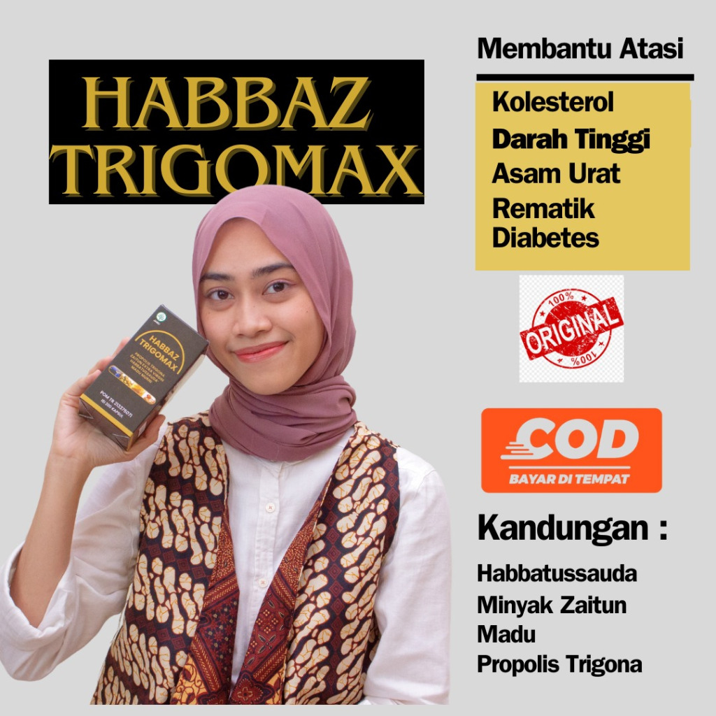 Habbatussauda HABBAZ TRIGOMAX 200 Kapsul - Habatusauda Extra Propolis Trigona Original Asli [BPOM] |