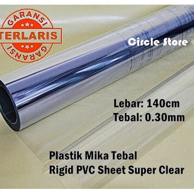 

Readystock Plastik Mika Kaku Rigid PVC Super Clear Lebar 14cm Tebal 3mm