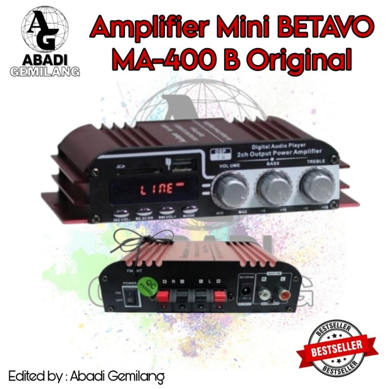 Amplifier Mini BETAVO MA-400B /Car Amplifier Betavo MA-400B ORI