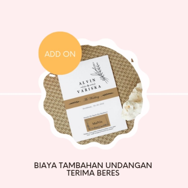 

Biaya Tambahan Undangan