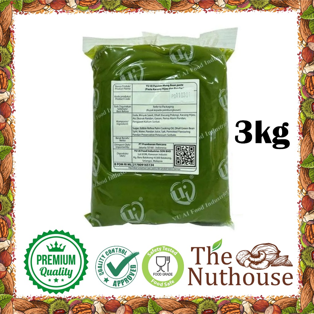 

3Kg Yu Ai Mung Bean & Pandan Paste Filling / Kacang Hijau Pandan Pasta
