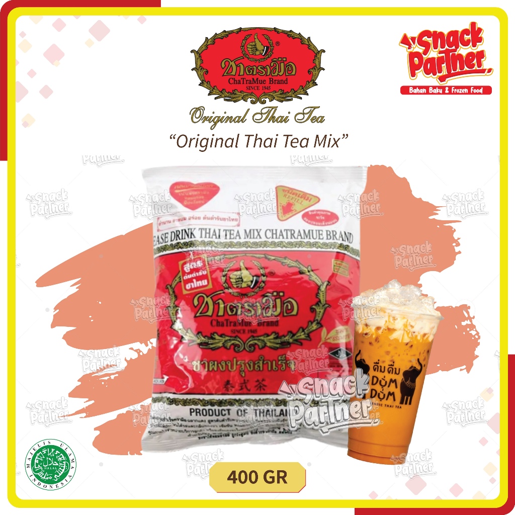 

CHATRAMUE Original Thai Tea Mix 400 gr - Daun Teh Thailand Asli - Number One Import Halal