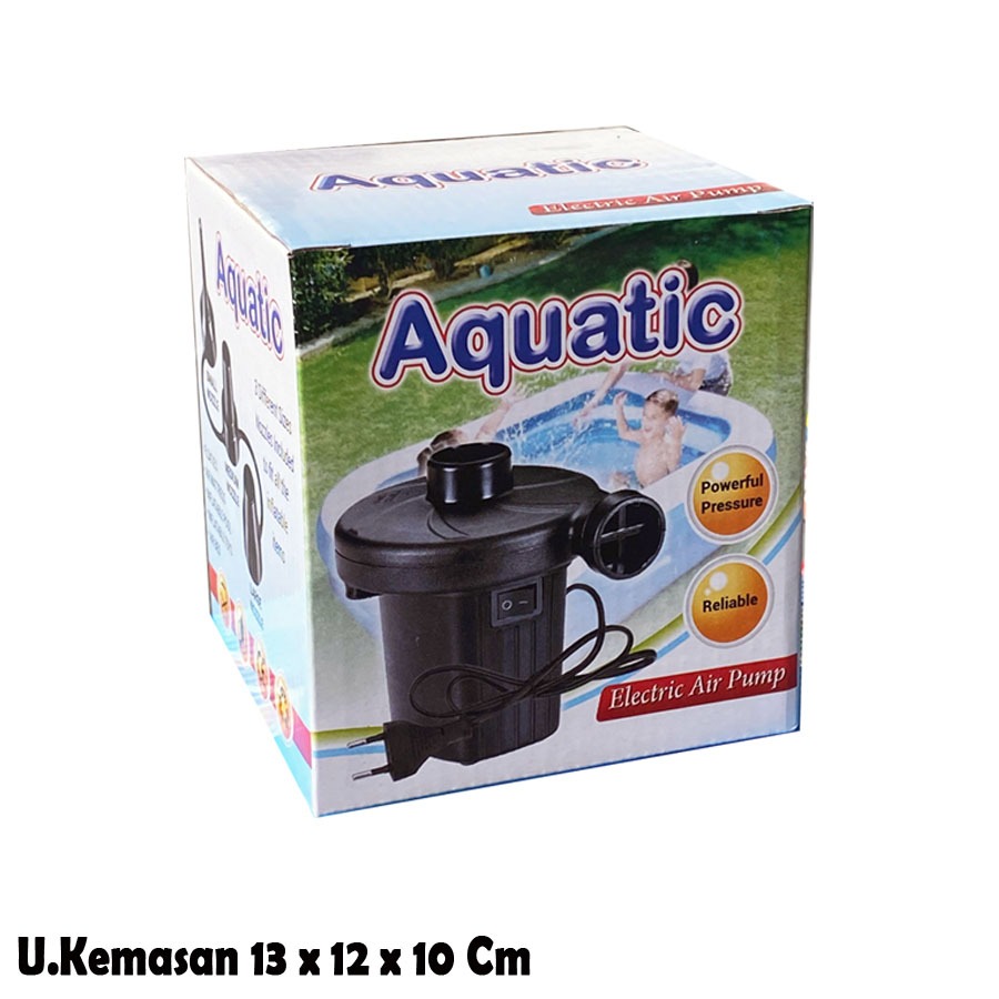 Pompa Angin Listrik Elektrik  Aquatic Ban Kasur Angin Pelampung
