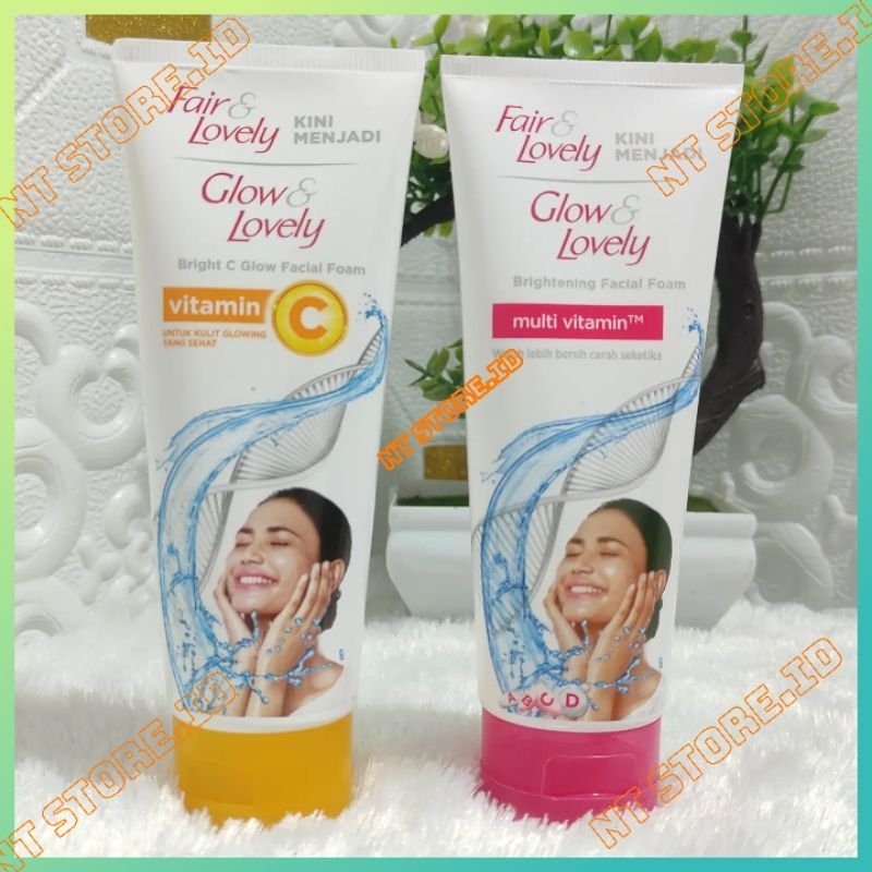 Fair & Lovely Glow & Lovely Facial Foam Sabun Cuci Muka 100gr
