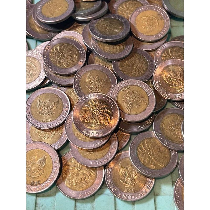 Uang Koin kuno Indonesia 1000 Sawit Uang Antik