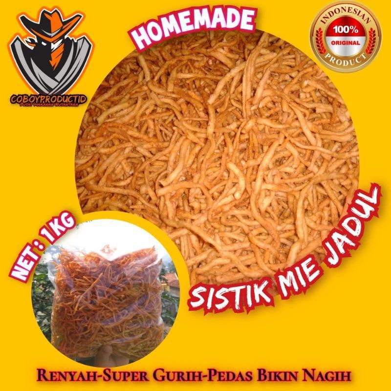 

Sistik Mie Pedas Renyah Gurih 1kg mie sistik jadul snack makanan ringan viral cemilan