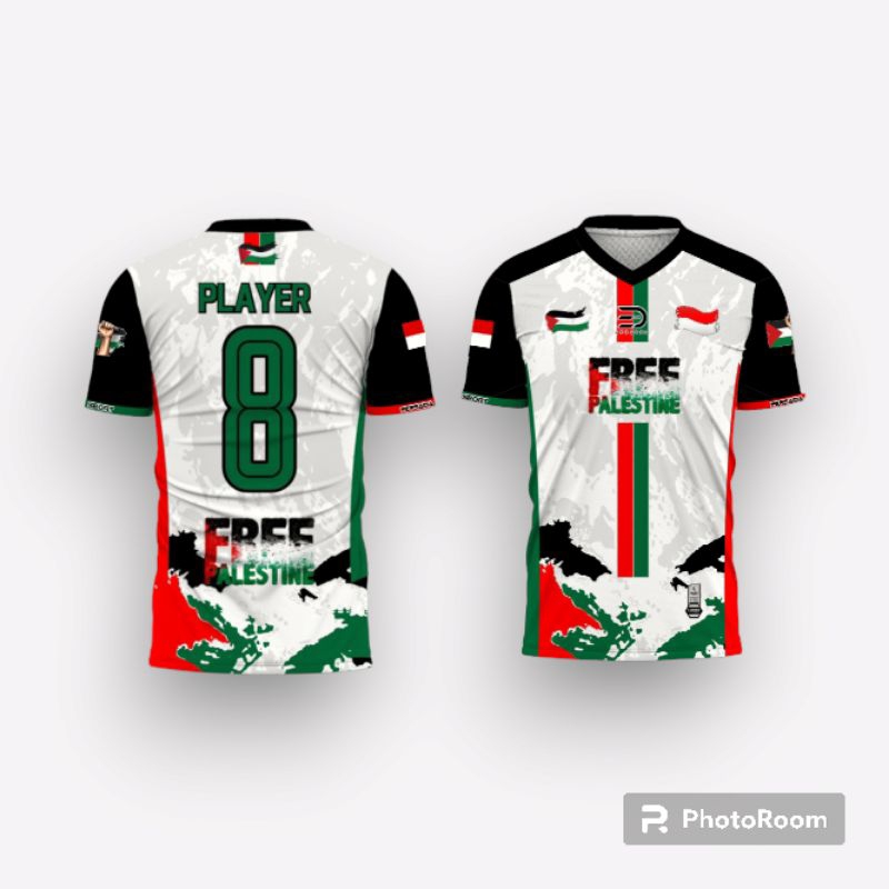 ATASAN jersey bola palestina / baju palestina / kaos palestina custom buat olah raga dan santai juga