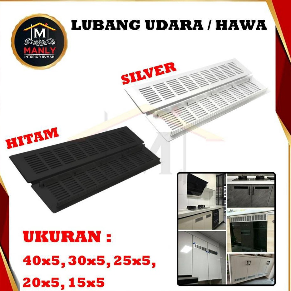 Diskon Promo Lubang Hawa Lubang Angin  Sarangan Saringan Lubang Hawa Hitam dan Anodize Ventilasi Alu