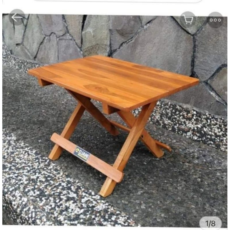 Meja Teras Lipat Kayu Jati jepara