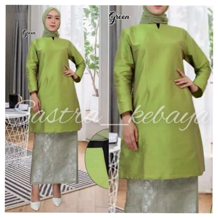 Terlaku Baju kurung taffeta polosan jumbo  atasan baju kurung taffeta melayu  atasan baju kurung bah