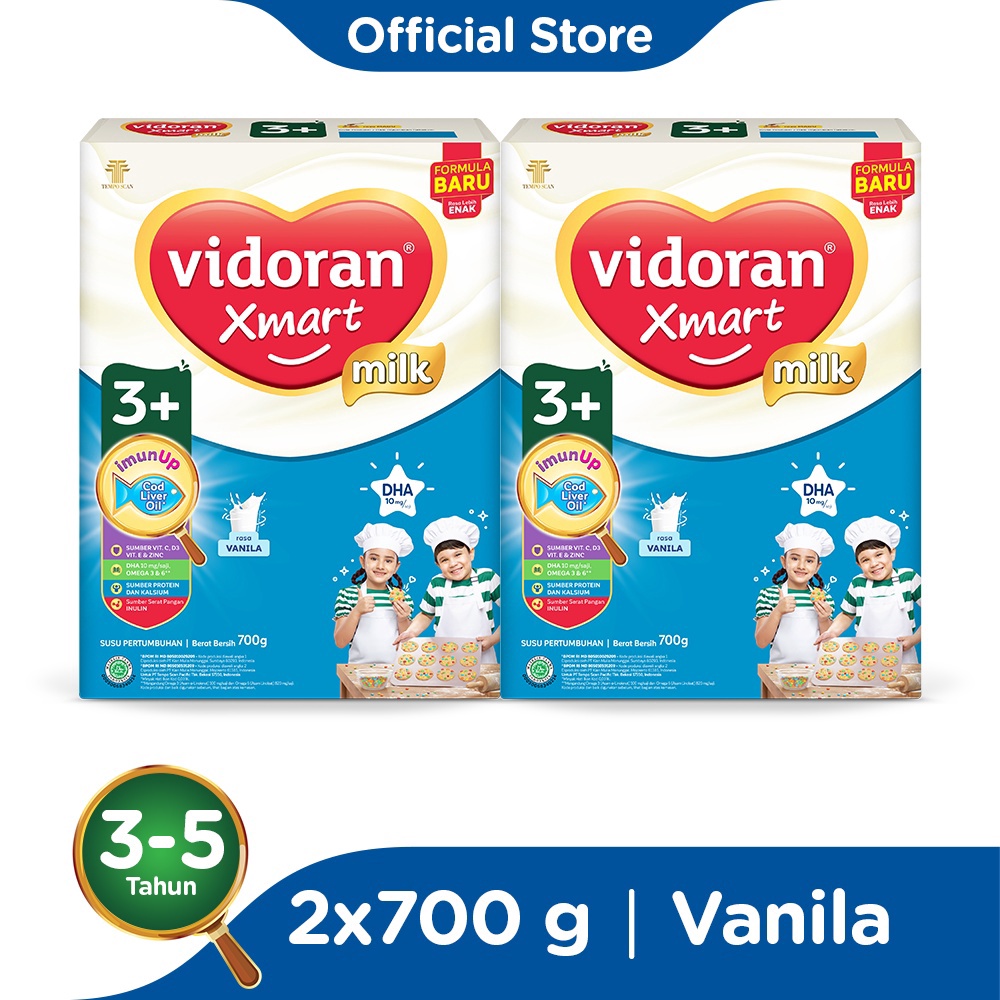 Grosiran Murah Vidoran Xmart 3 Imun Up Susu Formula 7 g  2pcs  Exp  9224 serbuuu