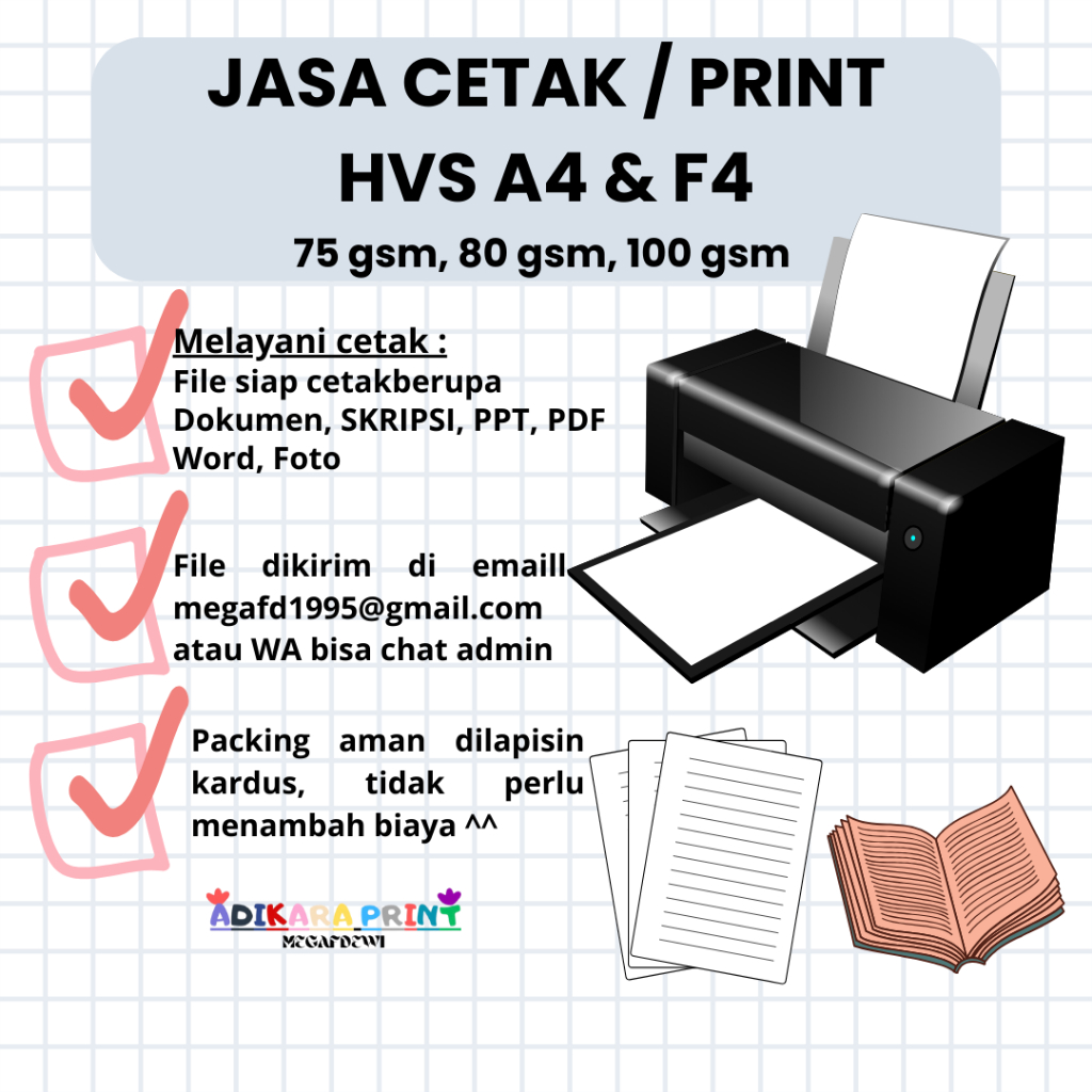 

CETAK PRINT ONLINE HVS A4 F4 75 80 100 GSM | SKRIPSI SOAL PPT PDF WORD KULIAH, WORKSHEET