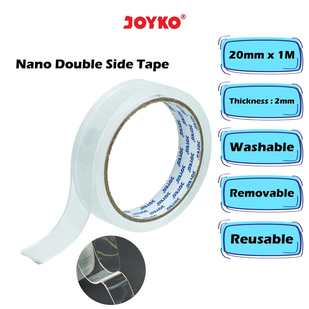 

Joyko NDST-A01-20 Nano Double Sided Tape Pita Perekat Dua Sisi