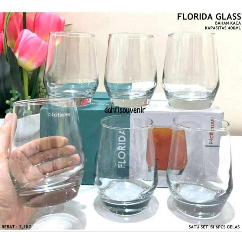 6 Pc Isi Gelas Florida Citinova