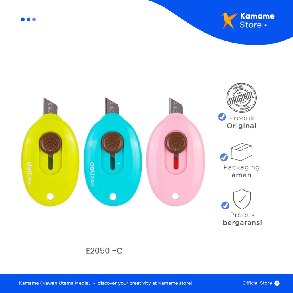 

Deli Cutter - Mini Portabel 3 Warna Desain Simple E2050 - Kamame