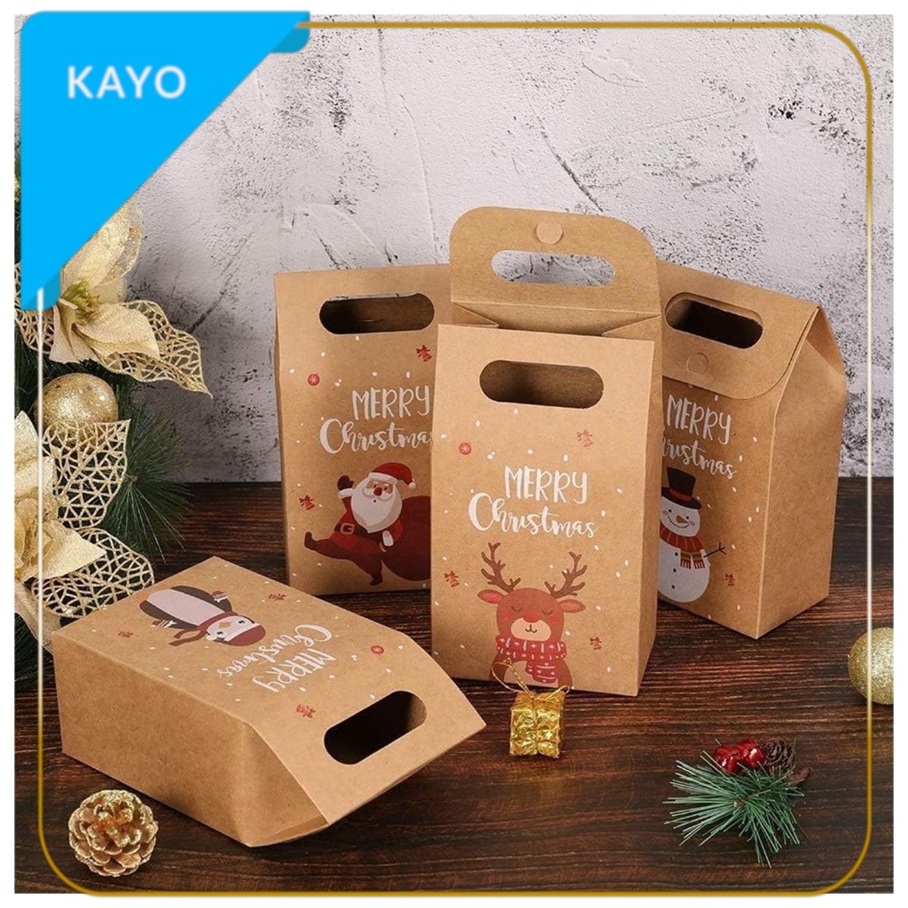 

Bag Craft Paper coklat Christmas/Natal gift box permen