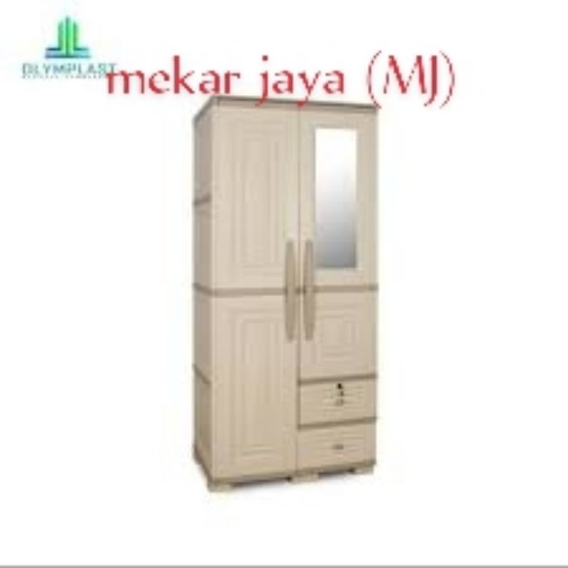 lemari plastik 2 pintu olymplast