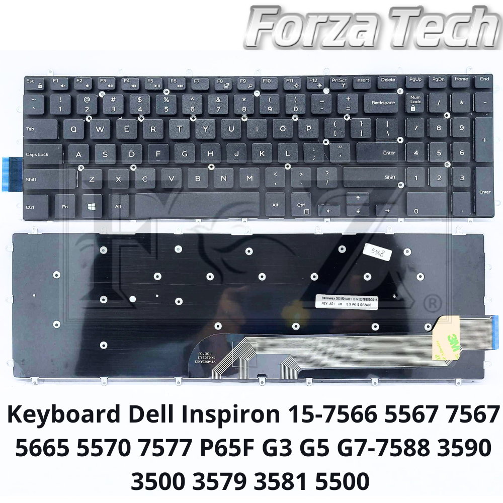 NEW Keyboard Laptop Dell Inspiron 15-7566 5567 7567 5665 5570 7577 P65F G3 G5 G7-7588 3590 3500 3579