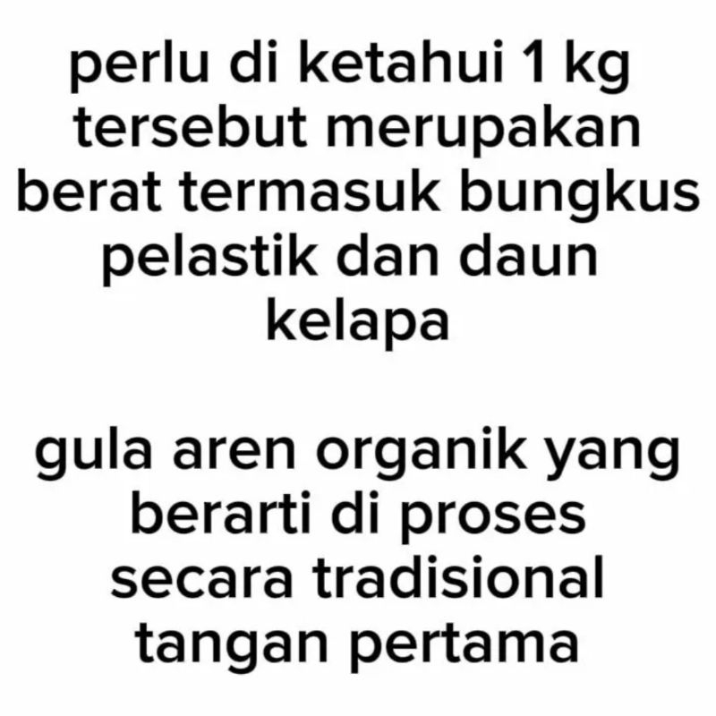 

HG Gula Aren Gula Merah Gula Kawung Asli Super 1kg