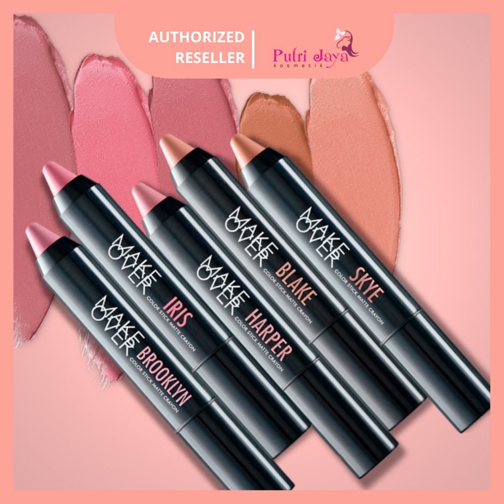 

Import Terbaik MAKEOVER Color Stick Matte Crayon l Color Lip Gloss Crayon Lip Crayon